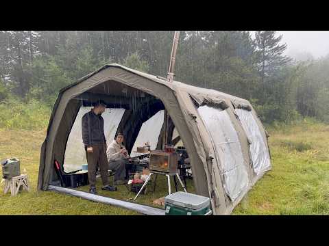 ŞİDDETLİ YAĞMURDA SOBALI ÇADIR KAMPI | SICAK VE HUZURLU KAMP ☔️