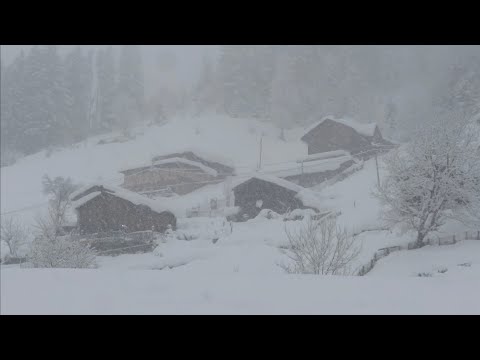 How do people live in snowy villages? Turkish countryside