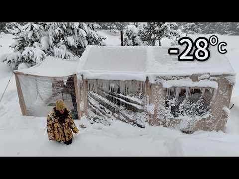 -28 DERECEDE 3 GECE 4 GÜN KAR KAMPI | ÇADIRIMIZ BUZ TUTTU!