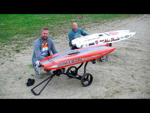 2 HUGE RC POWERBOATS IN ACTION / POWERBOAT RACE OVER 150 KMH / FANTASTIC SPEEDBOATS IN ACTION