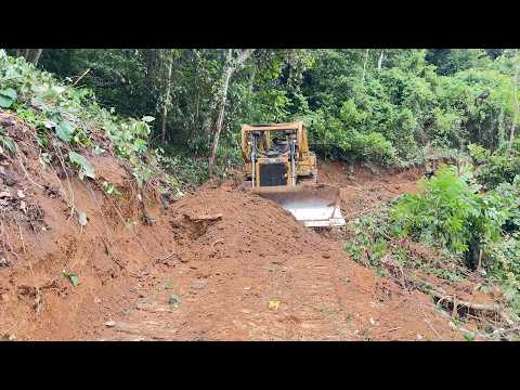 Road Repair Process in the Plantation with a D6R XL Bulldozer