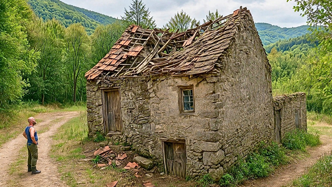 Man Turns WWII-Era Stone Ruin Into Dream Home In Just One Year | Start To Finish @luxonbushcraft