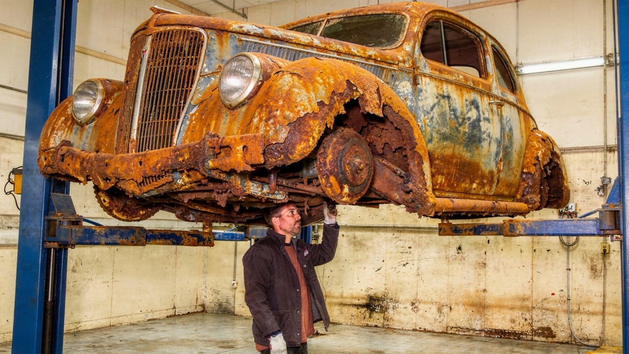 From Rusted JUNKYARD Shell to CLASSIC Show Car | 1938 Pontiac Full Build by @HalfassKustoms