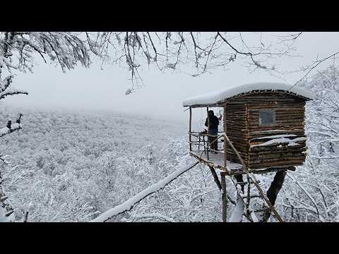 I built a warm and cozy building from forest materials
