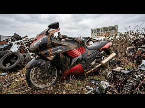 I Rescued a Wrecked Kawasaki ZX-14 from a Scrapyard — Full Restoration