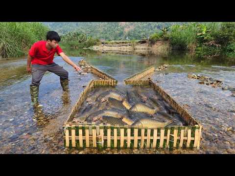 Fishing techniques using bamboo are surprisingly simple and