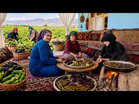 Köy Hayatı Halamın Köy Evi | Etli Kalem Sarması Yemeği Yapımı