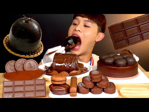 ASMR 초코초코 초코파티🍫 초콜릿 아이스크림 티코 초코케이크 티라미수 먹방~!Chocolate Party🎉 Choco Ice Cream Cake Tiramisu MuKbang