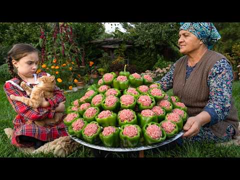 Stuffed Bell Peppers with Beef | Village-Style Cooking 🥩🌿
