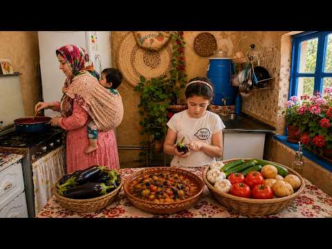 A Day in Our Iranian Village | Cooking Traditional Yatimcheh