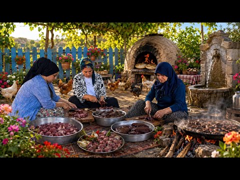 Köy Hayatı Sabah Kahvaltısı 😍 Odun Ateşinde Kuzu Eti Yemeği Köy Belgeseli