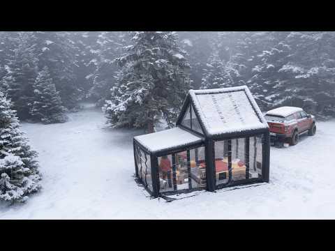 ŞİŞME DEV VİLLA ÇADIRIMIZ İLE KAR KAMPI❄️
