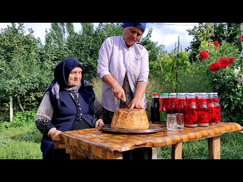 Şah Plovun  və Zoğal Kompotun Hazırlanması, ASMR food, Outdoor Cooking