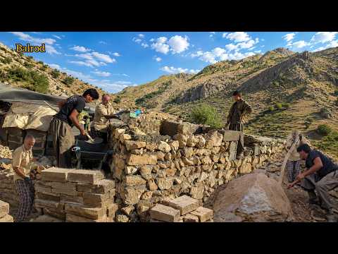 Nomadic art; How to build a wall with free mountain stones? 🧱💰 Watch and do it👌