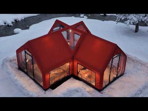 YENİ ŞİŞME TİNY HOUSE İLE KAR KAMPI❄️