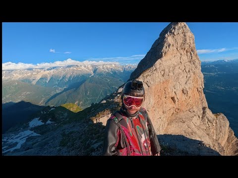 Perfect Sunset Flight — The Wind Hits Hard on Landing | Wingsuit BASEjump