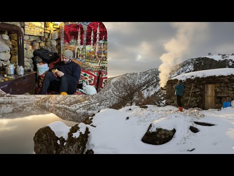 Dağ Evinde Kış Kampı | Kedimle Yalnız ve Huzurlu Bir Hayat❄️Mountain Cabin Bushcraft | With My Cat❄️