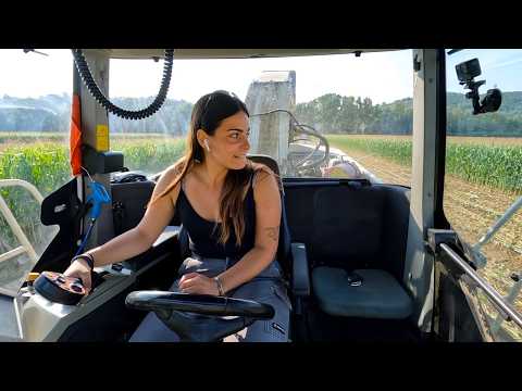 GIRL & TRACTOR | AGNESE and Massey Ferguson / CLAAS JAGUAR 960