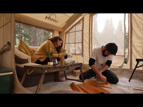 1 ODA 1 SALON ÇADIRIMIZLA DERE KENARINDA KIŞ KAMPI