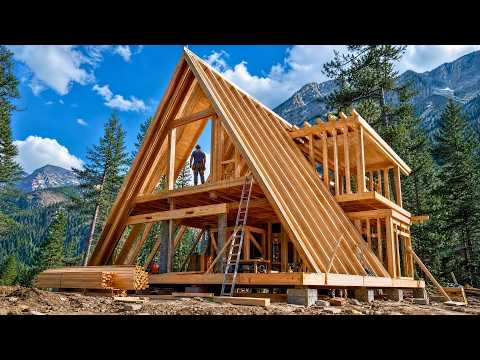 Man Builds $500K Luxury A-Frame House in 9 Months | Start to Finish by @MrBuildit