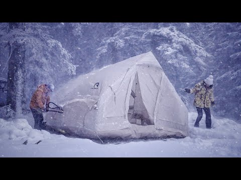 KAMPTA KAR FIRTINASINA YAKALANDIK | SOBALI SICAK ÇADIR KAMPI