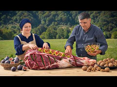 The Juiciest BEEF Leg Stuffed With Sweet Figs And Roasted!
