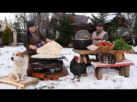 Cooking a Traditional Azerbaijani Village Lunch 🔥 | Village Life 🌿