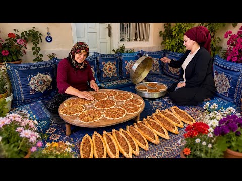Pratik Ve Kolay Ev Tandırında Etli Pide Yapımı \ Köy Yaşamı Flim 4K