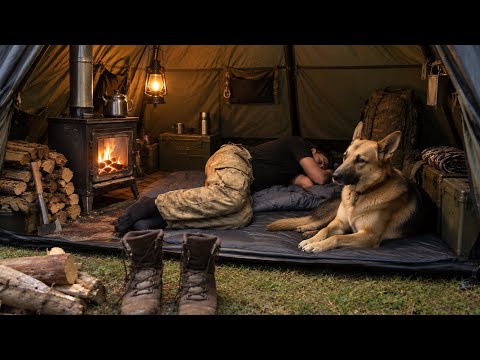 4 Days in the Wild with My Dog Bushcraft Camping