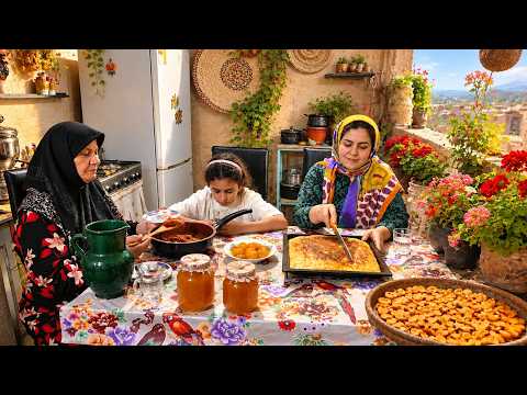 IRAN Daily Village Life : Rural Cooking in the High Mountains of Azarbaijan Iran