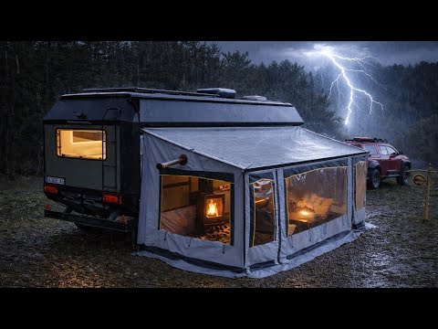 ⚡️GÖKGÜRÜLTÜLÜ SAĞANAKTA OFFROAD KARAVAN KAMPI