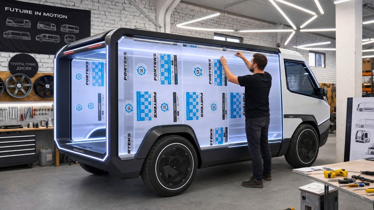 Men Turn Old Van Into Real-Life RC GLASS Vehicle | Start to Finish by @DashingAxe
