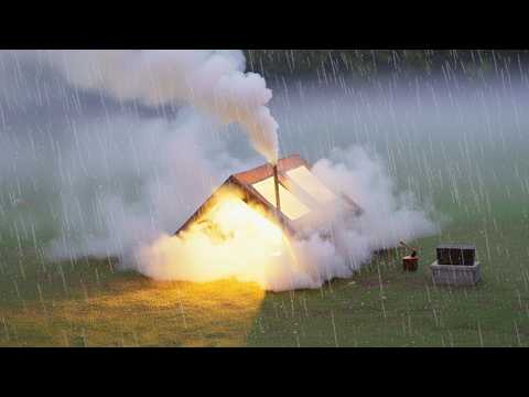 🌧️Camping In HEAVY RAIN! POISONED In My Luxury Tent!