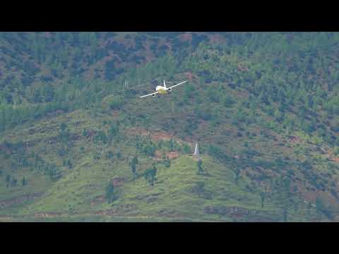 The Most Beautiful Approach and Landing involving Airbus A319 at the Challenging Mountainous Paro !
