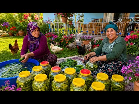 Köy Yaşamı Bidon Bidon Lezzetli Kışlık Turşu Yapımı | Belgesel Flim 4K