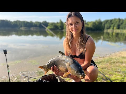 Girl Solo Сamping⛺Rest & Fishing🎣on the shore of a picturesque Lake 🌿 Nature ASMR🌿#outdoors #lake