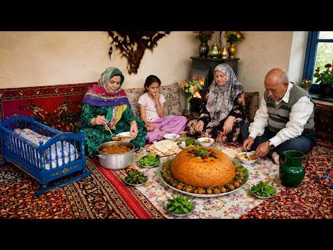 Village Lifestyle Iran | Traditional Cooking & Amazing meatballs Baking