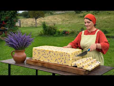 Churning Fresh Lavender Butter With Mountain Flowers!