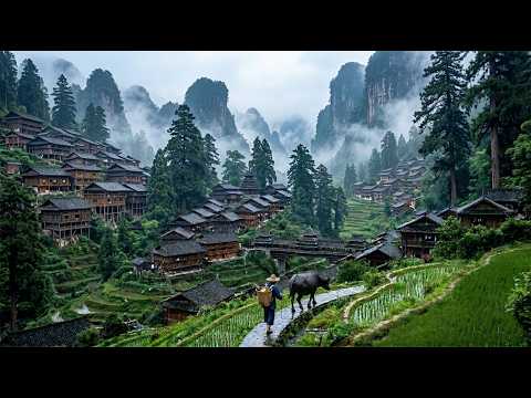 中国贵州大山深处美如仙境的村庄|夏日的清凉世界【4K】