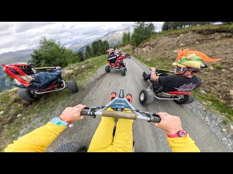 REAL LIFE MARIO KARTS AT FULL SPEED DOWN A MOUNTAIN - PURE CARNAGE!