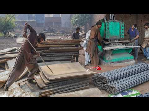 How Ship Plates Become Millions of Iron Rods | Mass Production Factory Process