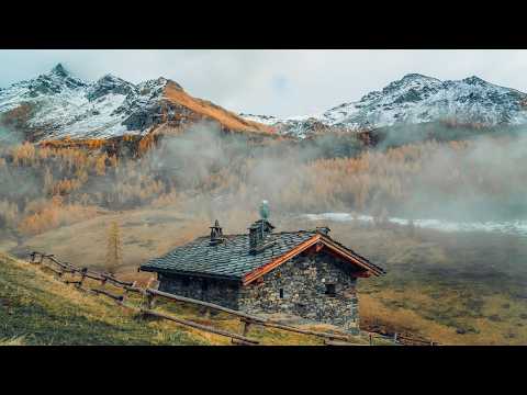 Winter Cabin Life In Italy