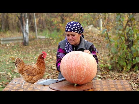 Balqabaq Plovu və  Türk Kabak tatlısı, Outdoor Cooking Video, ASMR food