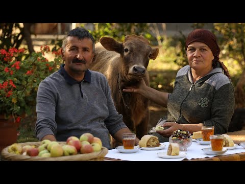 Kəndsayağı Köftə bozbaş və Almalı Ştrudel, Apple Strudel Recipe, ASMR Cooking