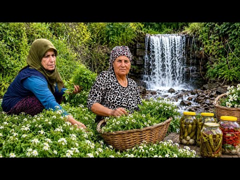 Yüksek Dağlarda Köy Kadınları Zorlu Köy Yaşamı \ Lezzetli Köy Yemekleri Flim 4K
