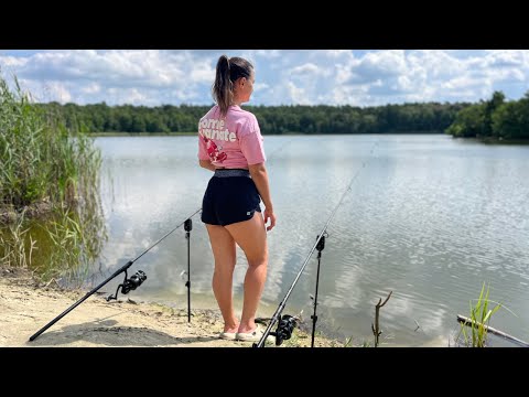 Girl Solo Fishing 🎣 Carp Fishing with Overnight Stay | Relaxing Sounds of Nature ASMR 🌿#outdoors