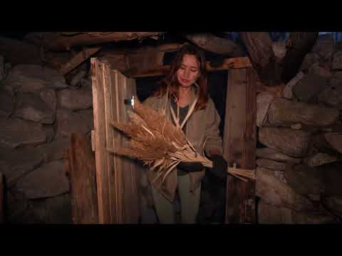 She Repaired a Stone Mountain Shelter for the Night | Alone by the River (ASMR)