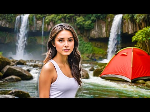 I Found a Hidden WATERFALL While Exploring SOLO | ASMR, Relaxing, Cooking!