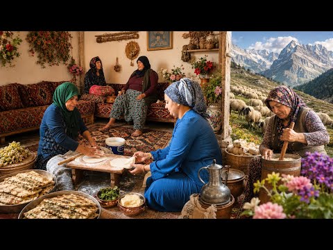Köy Hayatı Akşam Yemeği | Traditional Village Food Belgesel Flim 4K